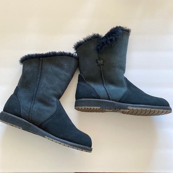 Emu Australia boots womens 6 Bells Beach sheepskin/suede black - Picture 1 of 4